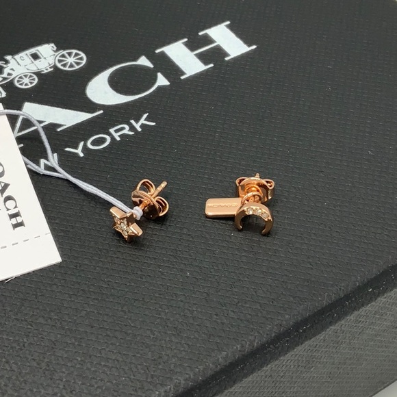 Coach Swarovski crystals Stud Earrings - Picture 4 of 4